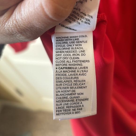 The Drop Jacob Long-Sleeve red Cutout Dress midi dress - Picture 4 of 5